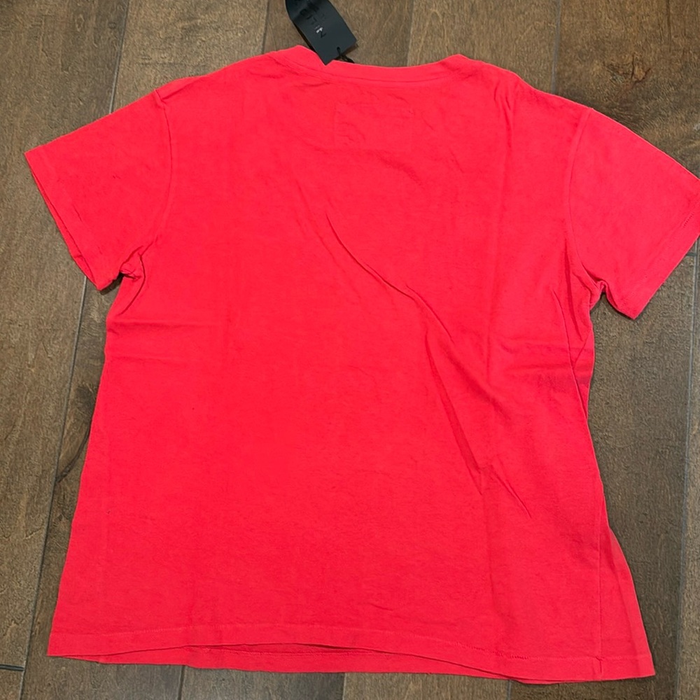 NWT Nili Lotan Red Cotton Brady Tee - Picture 3 of 4